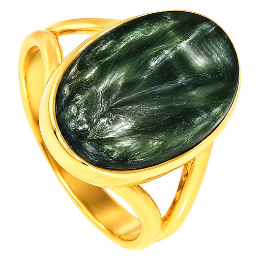 Russian Seraphinite Ring size-10 RM-1002 TR01542