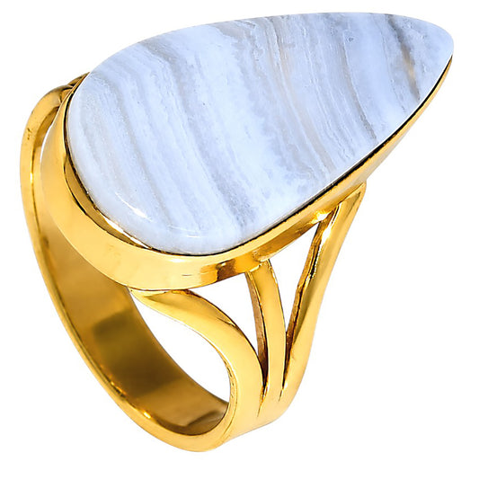 Blue Lace Agate Ring size-8 RM-1003 TR01595