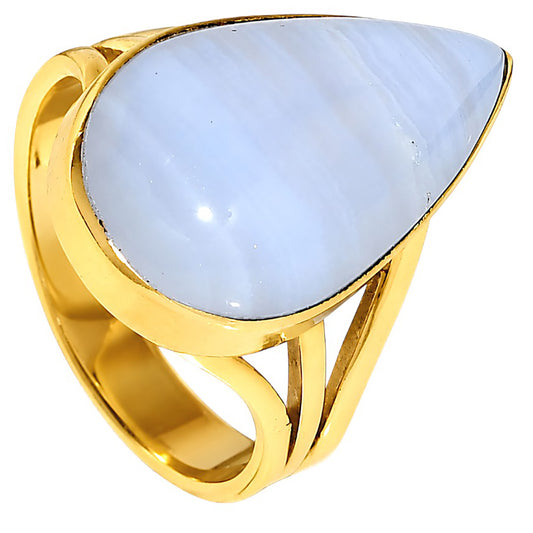 Blue Lace Agate Ring size-8 RM-1003 TR01596