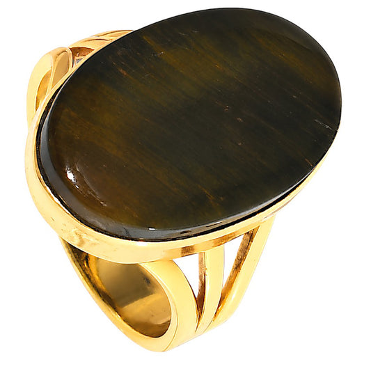 Blue Tiger Eye Ring size-8 RM-1003 TR01612