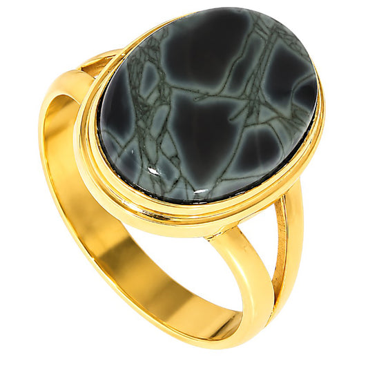 Spider Web Obsidian Ring size-8.5 RM-1008 TR01693