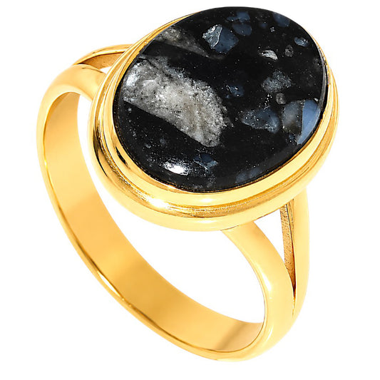 Llanite Blue Opal Crystal Sphere Ring size-10 RM-1008 TR01712