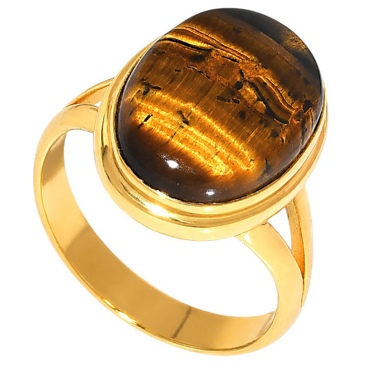 Blue Tiger Eye Ring size-8 RM-1008 TR01761