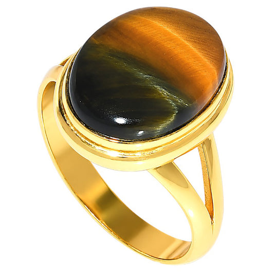 Blue Tiger Eye Ring size-10 RM-1008 TR01767