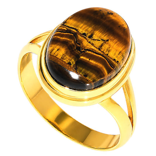 Blue Tiger Eye Ring size-10 RM-1008 TR01770