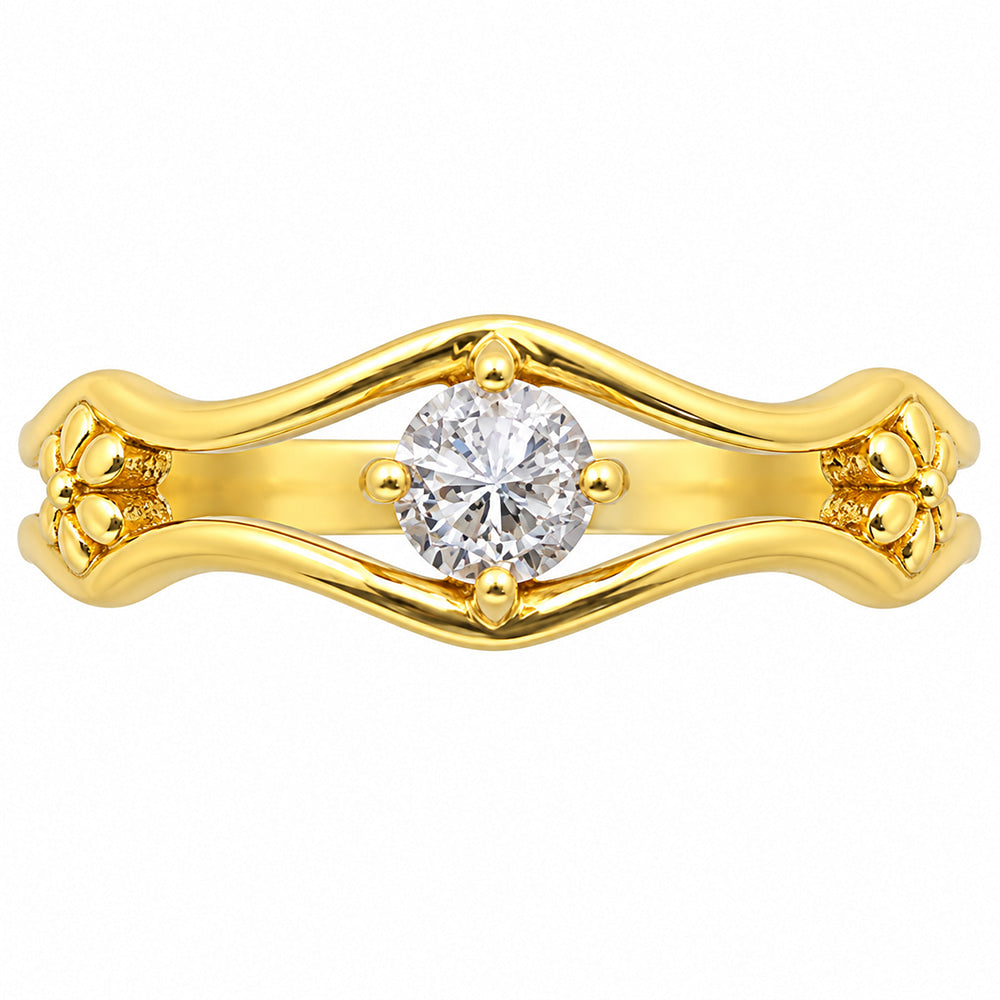 White Zircon Ring size-8 RM-1720 TR01855