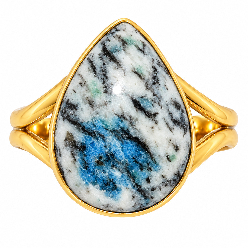 K2 Blue - Azurite In Quartz Ring size-10 RM-1002 TR01862