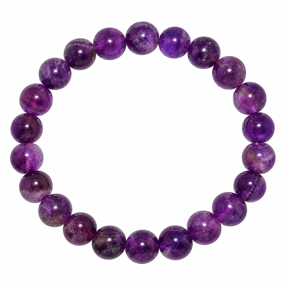 Natural African Amethyst Unisex Bracelet for Calm, Clarity & Spiritual Healing UBB1003_A