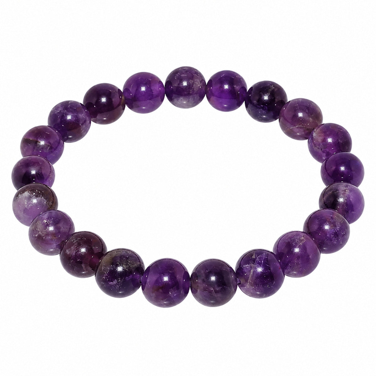Natural African Amethyst Unisex Bracelet for Calm, Clarity & Spiritual Healing UBB1003_A