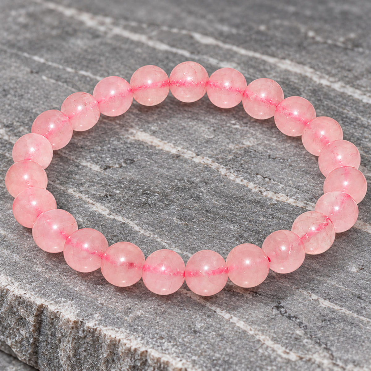 Natural Rose Quartz Unisex Bracelet for Love, Compassion & Emotional Healing UBB1006