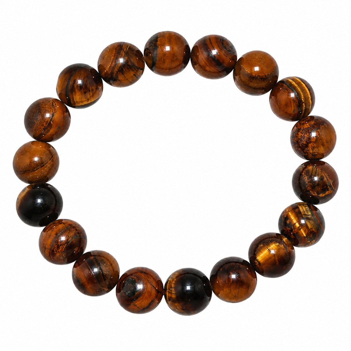 Natural Tiger Eye Unisex Bracelet for Protection, Courage & Good Luck Stone UBB1010