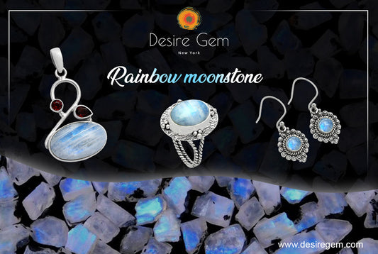 Rainbow Moonstone Gemstone: Healing Properties, Birthstone Meaning, Benefits, Origin, Gemstone Properties, and Silver Jewelry