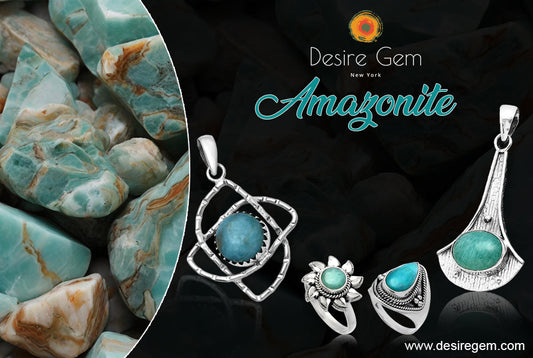 Natural Amazonite Gemstone Healing Properties & Sterling Silver Jewelry | Desiregem