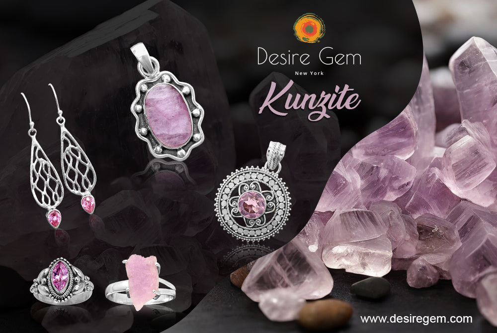 The Enchanting World of Natural Kunzite: Healing Properties, Birthstone Benefits & Silver Jewelry
