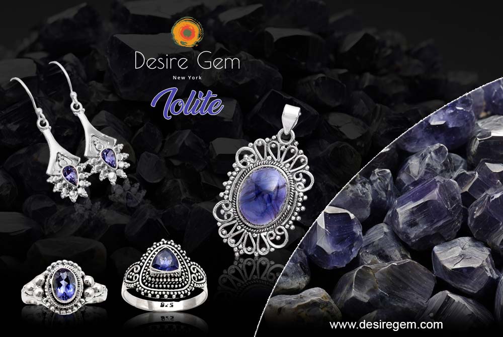 Natural Iolite Gemstone – Healing Properties, Benefits & Silver Jewelry by Desiregem