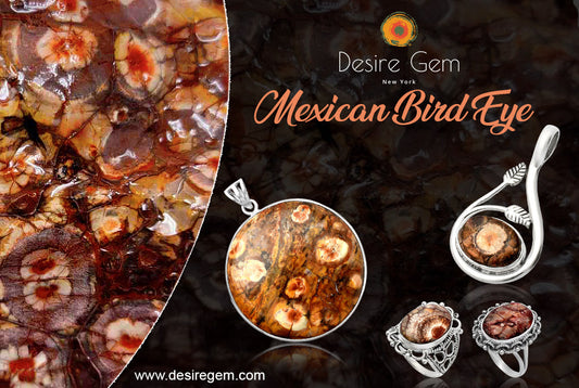 Natural Mexican Bird Eye Gemstone: Healing Properties, Birthstone Meaning & Silver Jewelry by Desiregem