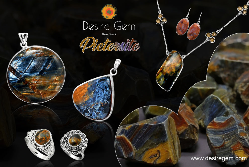 Natural Pietersite Gemstone – Healing Properties, Origin, Benefits & 925 Sterling Silver Jewelry by Desiregem