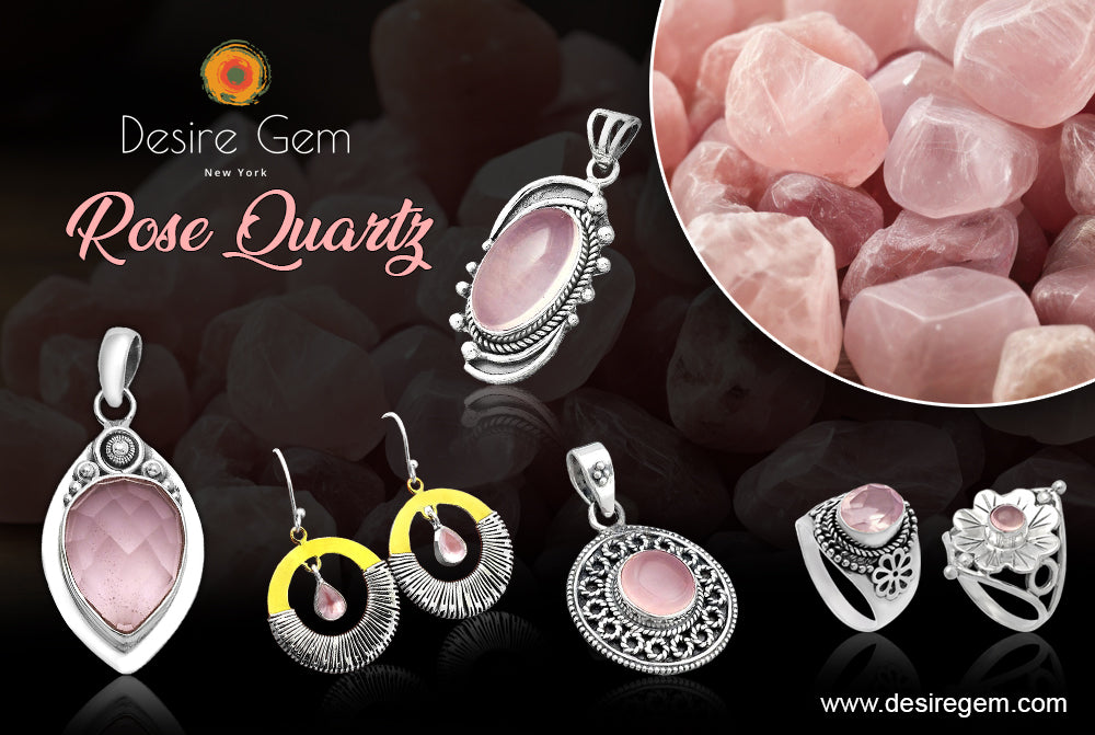 Natural Rose Quartz Gemstone: Healing Properties, Birthstone, Benefits, Origin & Silver Jewelry