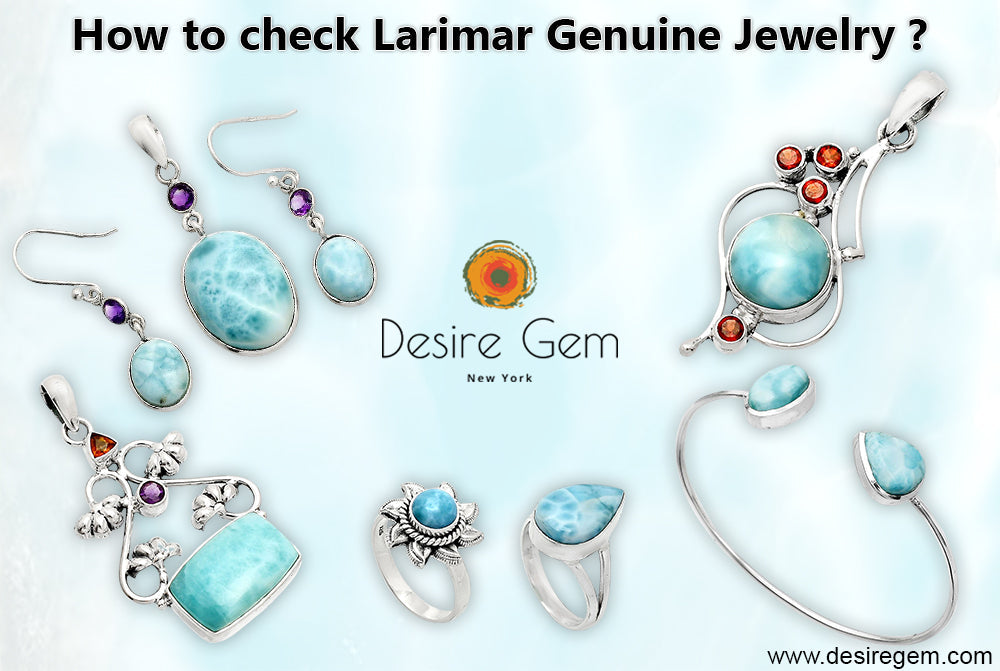 How to Check the Genuinity of Larimar Gemstone in 925 Sterling Silver Jewelry