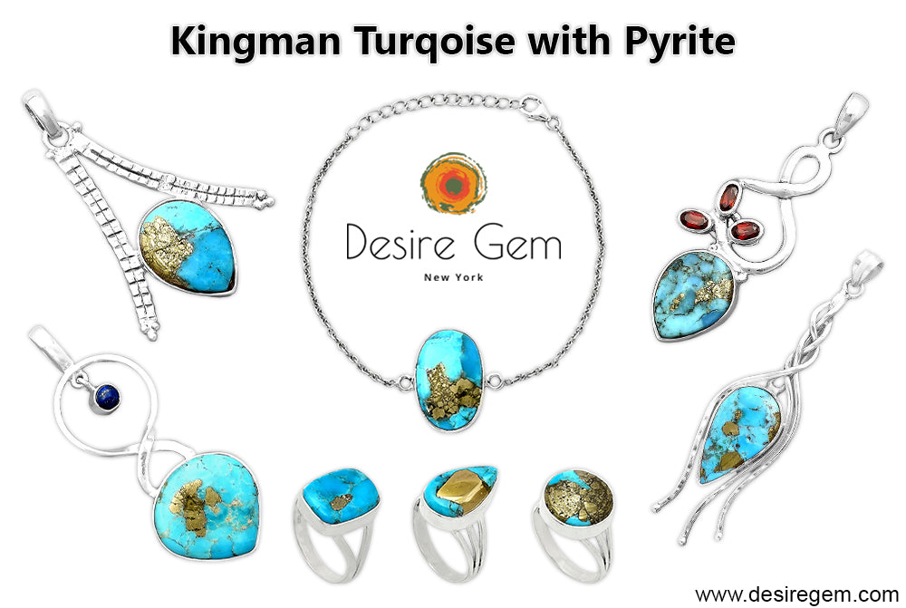 Kingman Turquoise with Pyrite 925 Sterling Silver Jewelry: Natural or Composite Product?