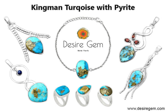 Kingman Turquoise with Pyrite 925 Sterling Silver Jewelry: Natural or Composite Product?