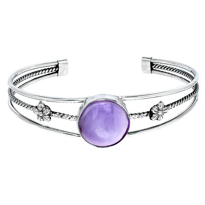 Premium Quality Amethyst Cab - Brazil Cuff Bangle Bracelet B-1012 11-EB10023