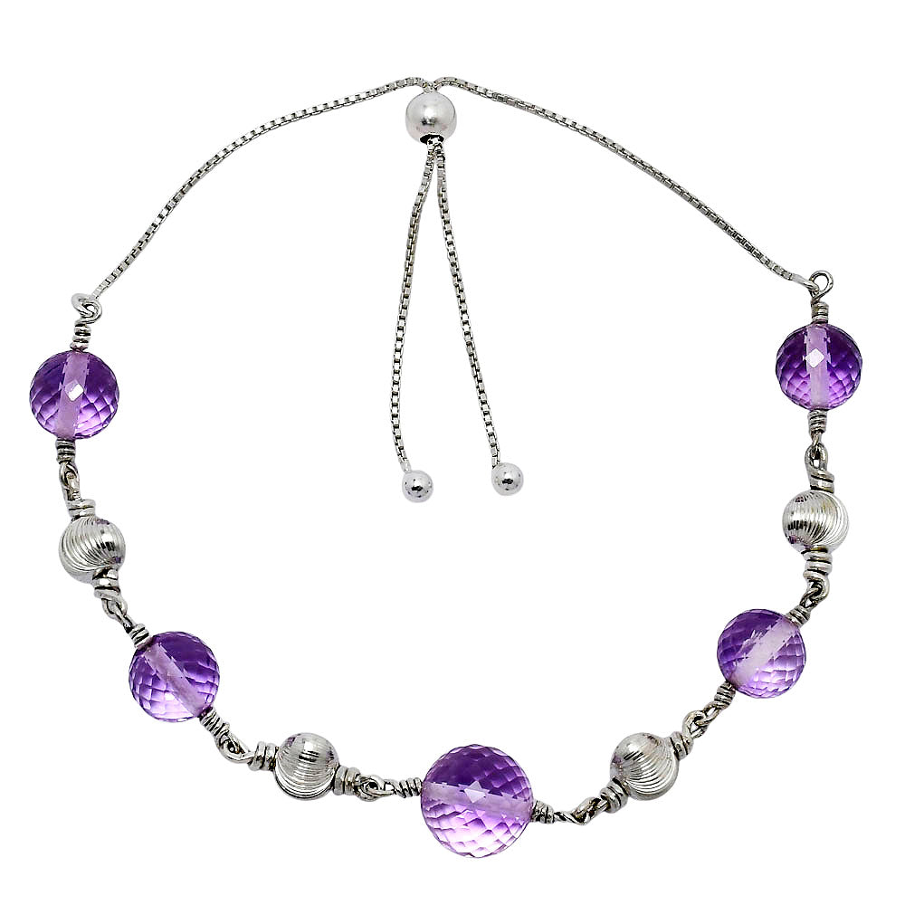 Premium Amethyst Checker - Brazil Bracelet B-1024 11-EB10029