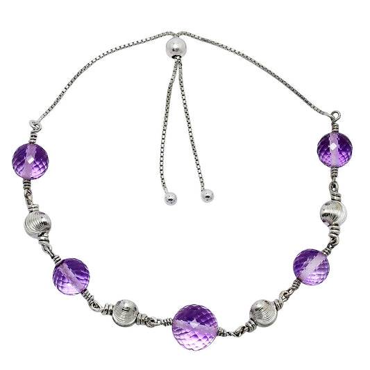 Premium Amethyst Checker - Brazil Bracelet B-1024 11-EB10029