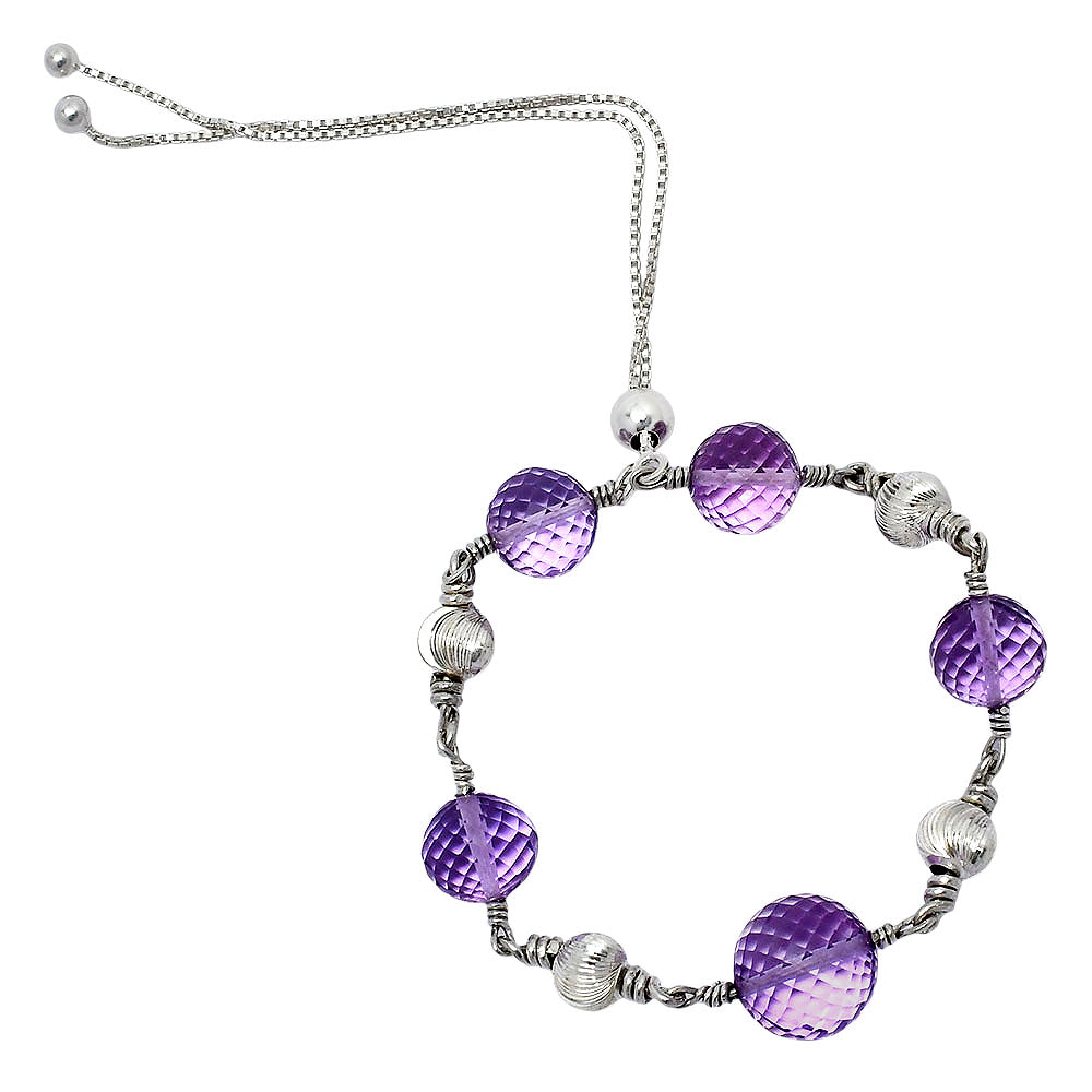 Premium Amethyst Checker - Brazil Bracelet B-1024 11-EB10030