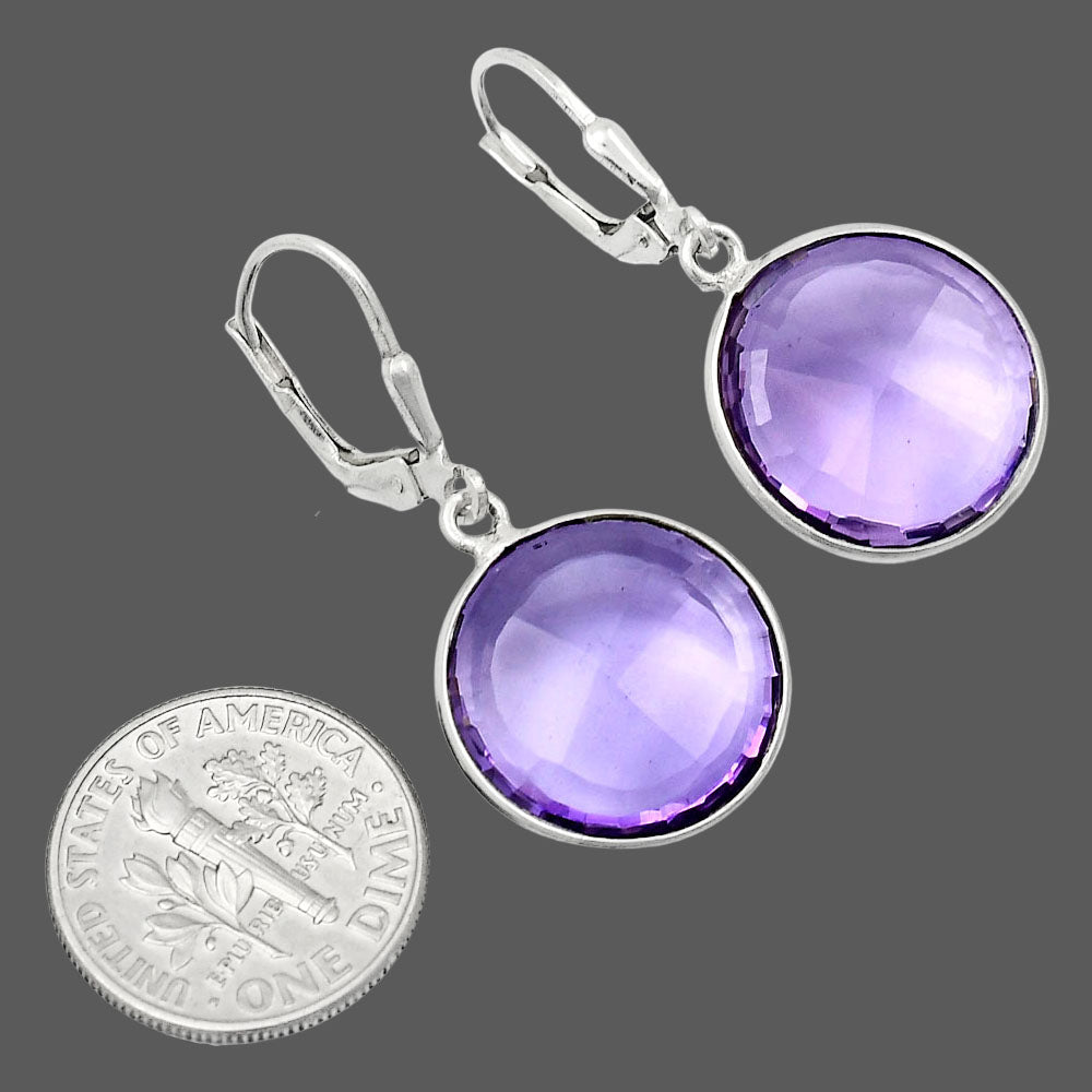 Fancy Cut Premium Quality Amethyst Earrings E-1254 11-EE10002