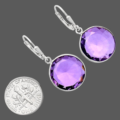 Fancy Cut Premium Quality Amethyst Earrings E-1254 11-EE10007