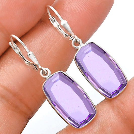 Fancy Cut Premium Quality Amethyst Earrings E-1254 11-EE10008
