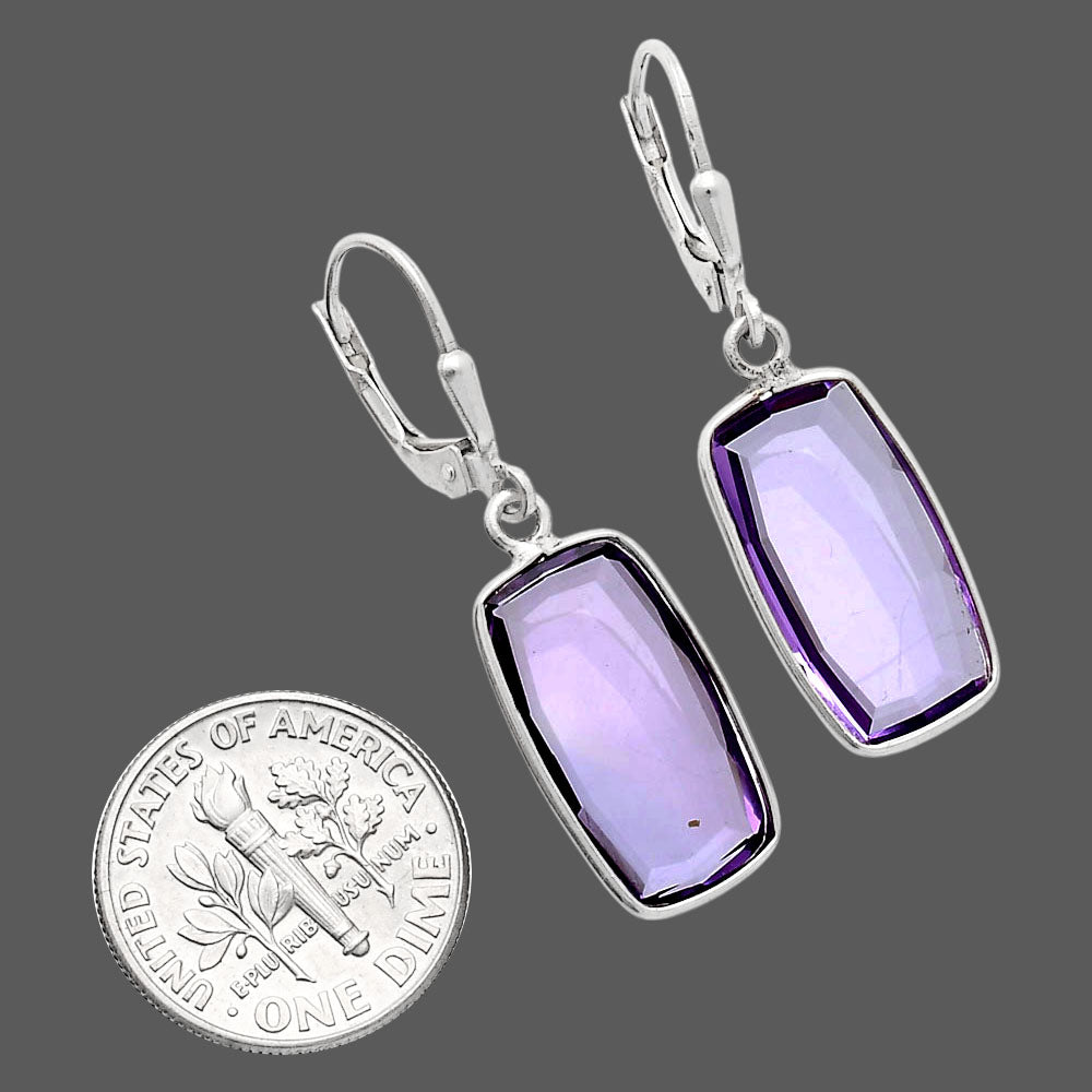 Fancy Cut Premium Quality Amethyst Earrings E-1254 11-EE10008