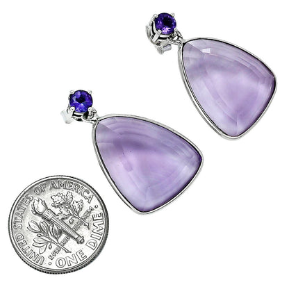 Premium Quality Amethyst - Brazil Earrings E-1256 11-EE10012