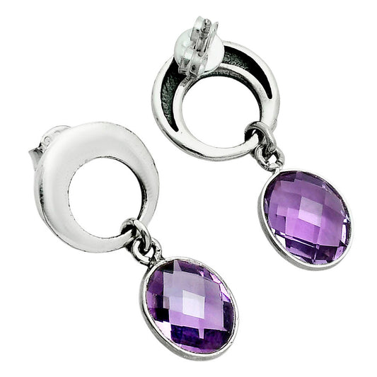 Premium Quality Amethyst - Brazil Earrings E-1259 11-EE10041