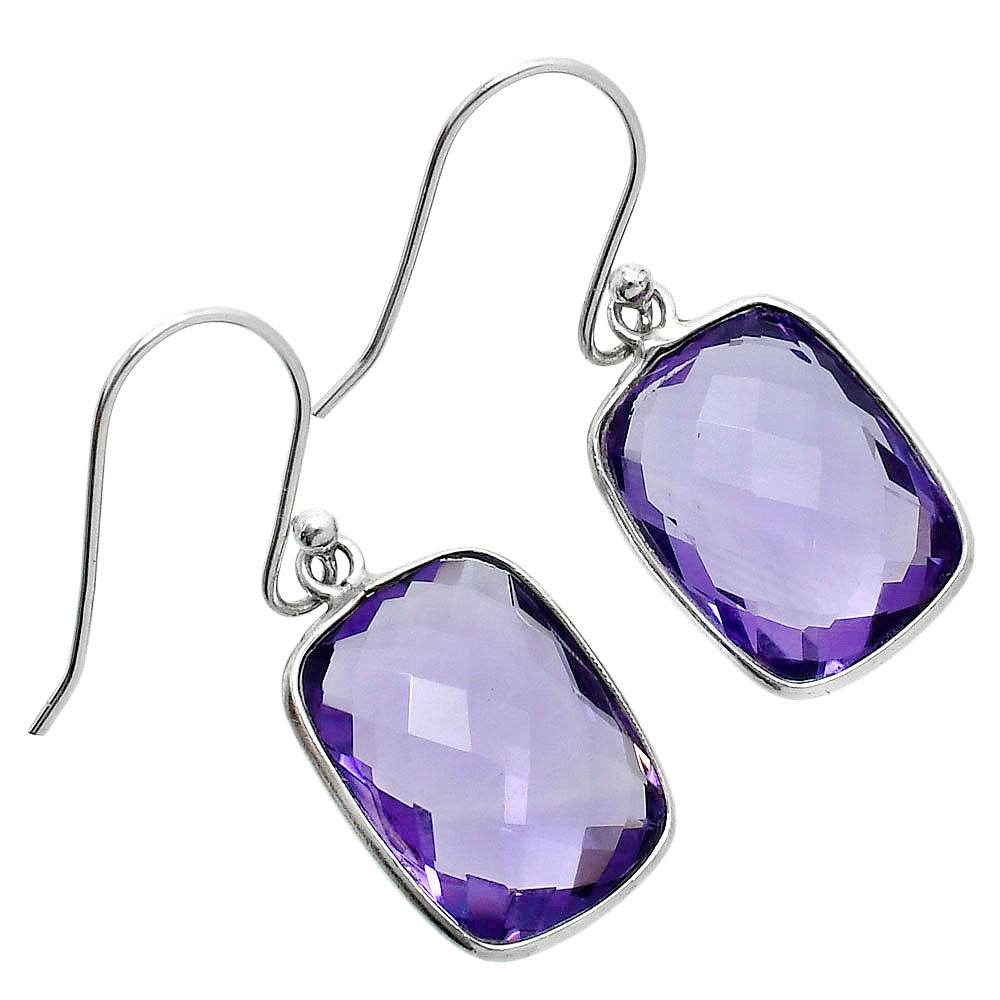 Premium Quality Natural Amethyst Cab Earrings E-1001 11-EE10066