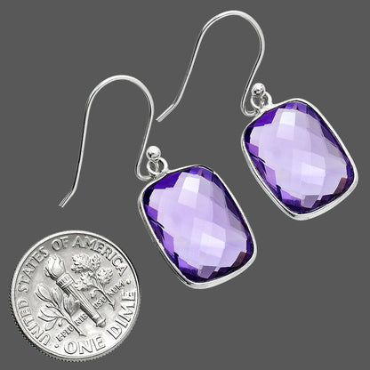 Premium Quality Natural Amethyst Cab Earrings E-1001 11-EE10066