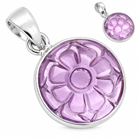 Fancy Cut Premium Natural Amethyst Pendant P-1001 11-EP10004