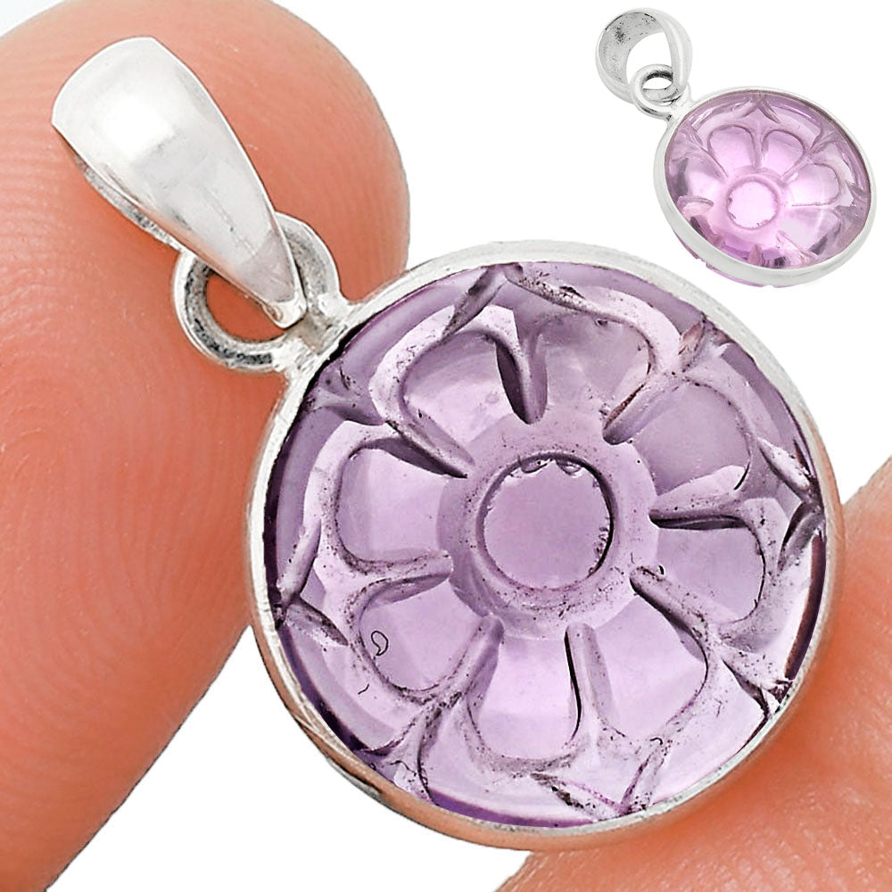 Fancy Cut Premium Natural Amethyst Pendant P-1001 11-EP10004