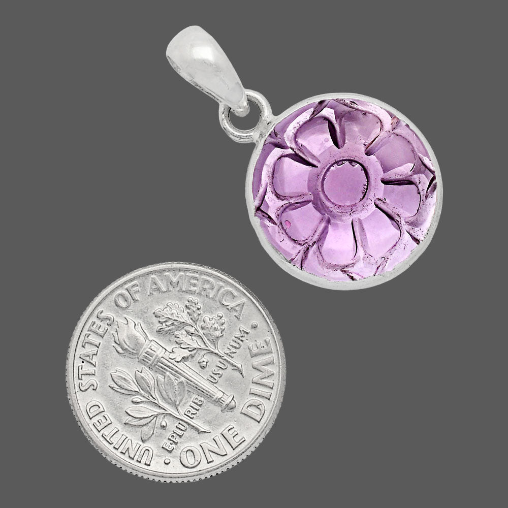 Fancy Cut Premium Natural Amethyst Pendant P-1001 11-EP10004