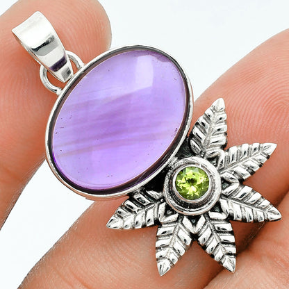Premium Quality Amethyst - Brazil & Peridot Pendant P-1425 11-EP10015