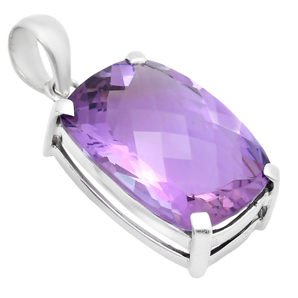 Premium Quality Amethyst Checker - Brazil Pendant P-1013 11-EP10018