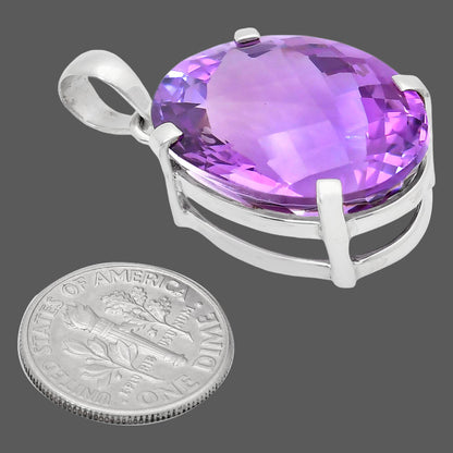 Premium Quality Amethyst Checker - Brazil Pendant P-1013 11-EP10021
