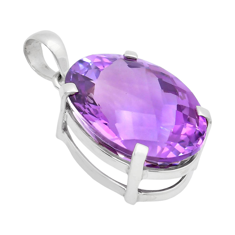Premium Quality Amethyst Checker - Brazil Pendant P-1013 11-EP10021