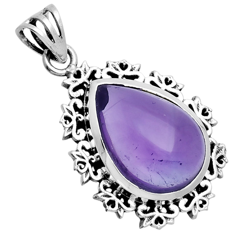 Premium Quality Amethyst Cab - Brazil Pendant P-1028 11-EP10029