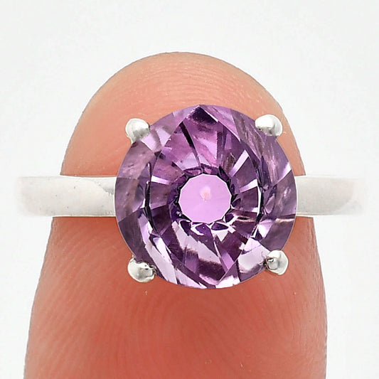 Fancy Cut Premium African Amethyst Ring size-8 R-1019 11-ER10014