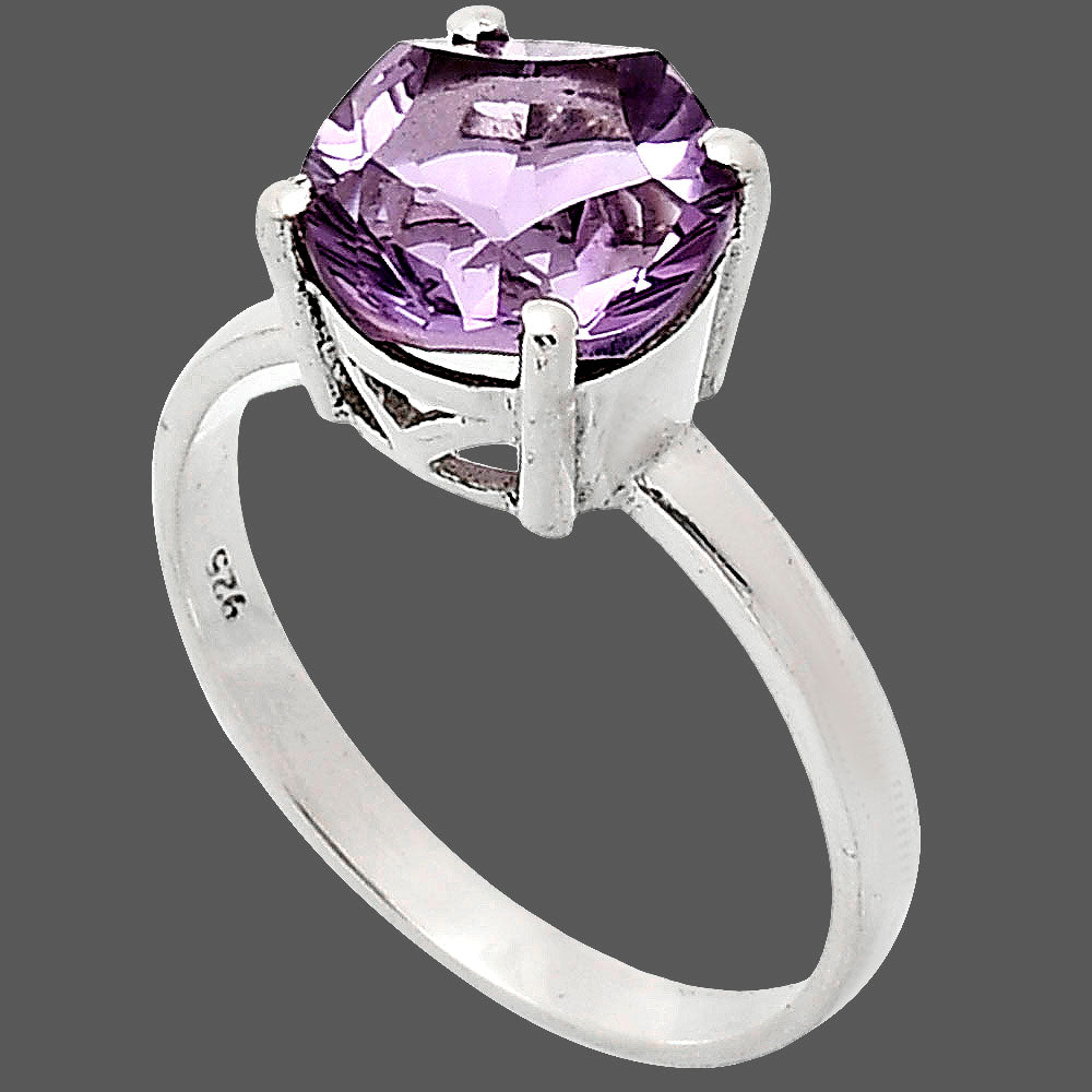 Fancy Cut Premium African Amethyst Ring size-9.5 R-1019 11-ER10015