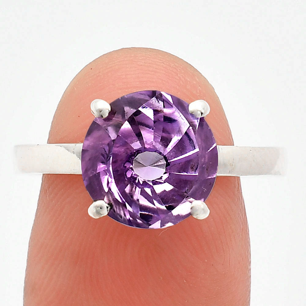 Fancy Cut Premium African Amethyst Ring size-9 R-1019 11-ER10016