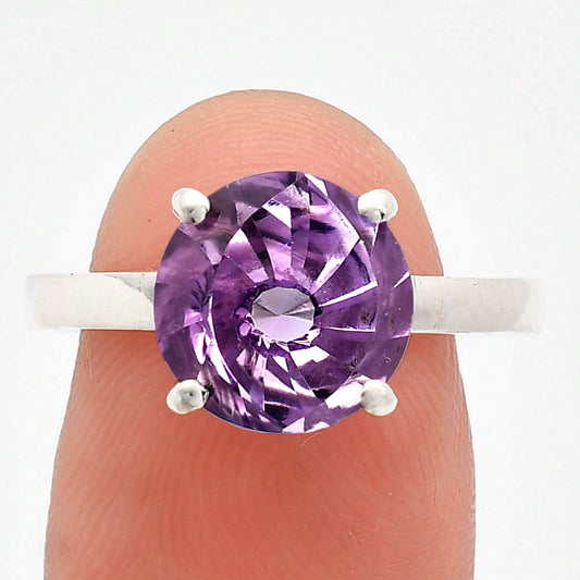Fancy Cut Premium African Amethyst Ring size-9 R-1019 11-ER10016