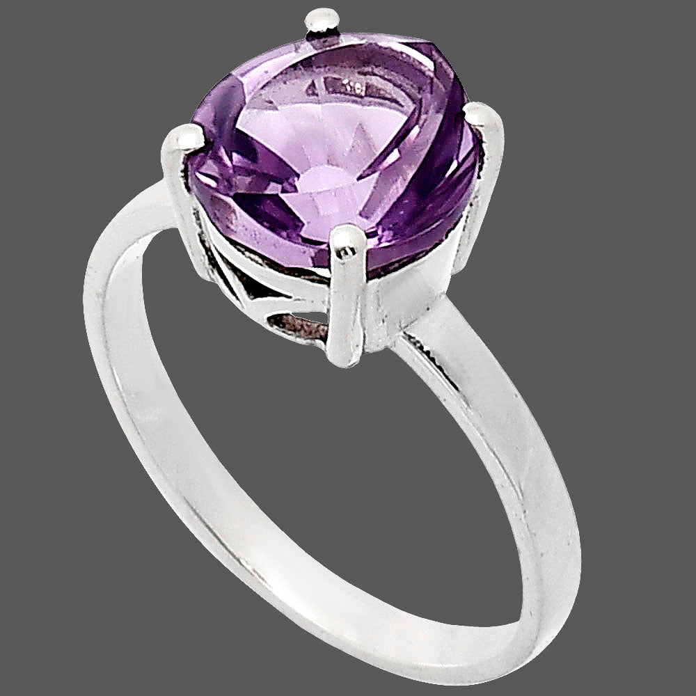 Fancy Cut Premium African Amethyst Ring size-9 R-1019 11-ER10016